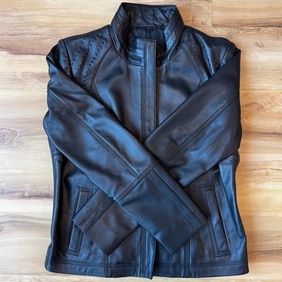 Quince 100% Leather Stand-Collar Jacket - Picture 4 of 8